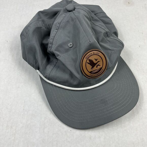 Dover Bluff Mens Snapback Hat Gray Adjustable Brimmed Outdoor Logo Cap One Size - Picture 1 of 7